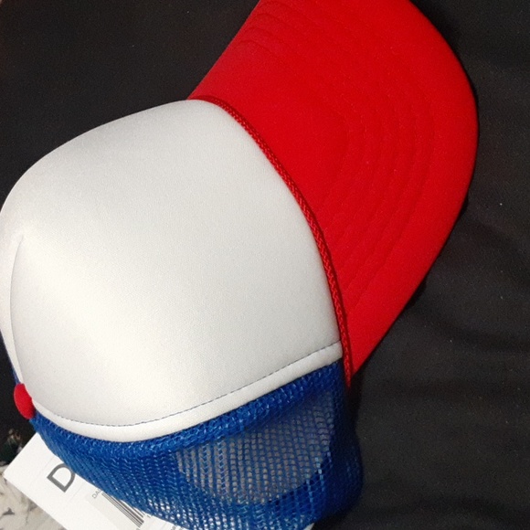 Dalix Trucker Cap Snapback 5 Panel Mesh Red,White,Royal NWT - Picture 1 of 3